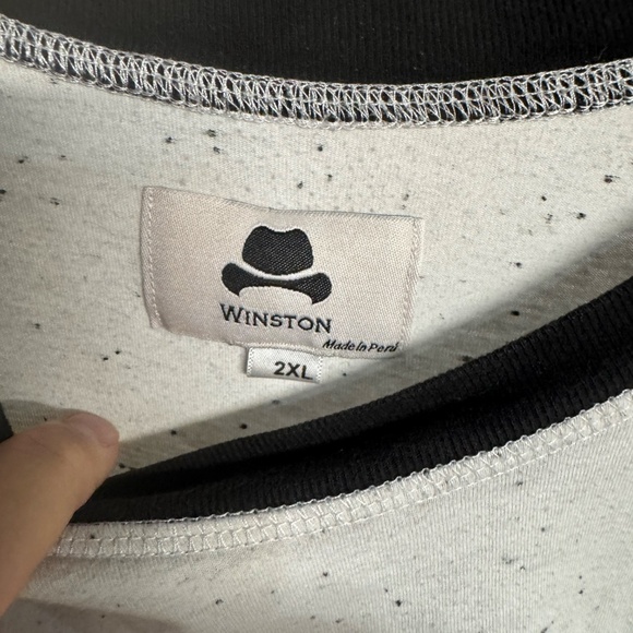 Winston white t-shirt with black color size 2XL - Picture 3 of 3